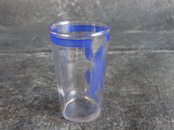 Fiestaware Mexicana Cactus Glass with Beveled Interior c 1930 in Cobalt A2913