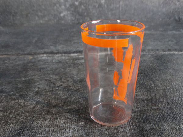 Fiestaware Mexicana Cactus Glass with Beveled Interior c 1930 in Orange A2914