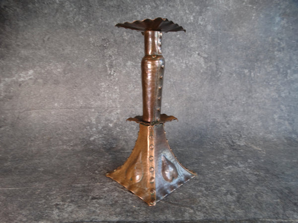 Arts & Crafts Copper Single-Handled Candlestick 1910s A2951