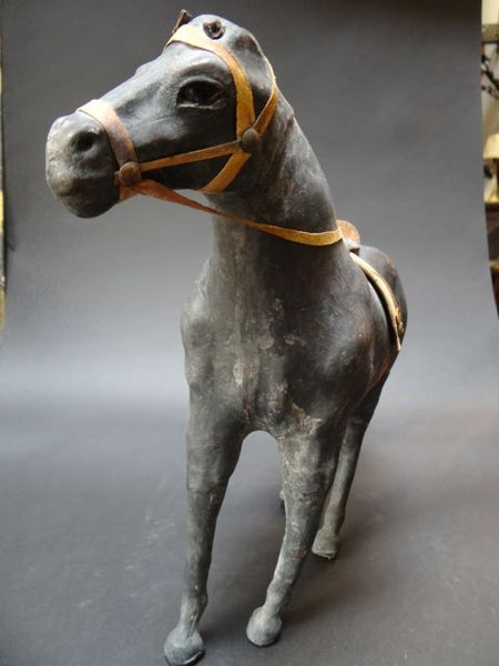 Mexican Molded Leather Horse 1920s to 1930s