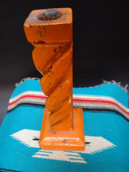 Taos Hand Carved Painted Candle Stick