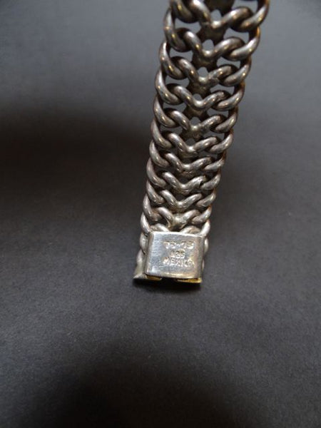 Mexican Sterling Silver Chain Mail Bracelet