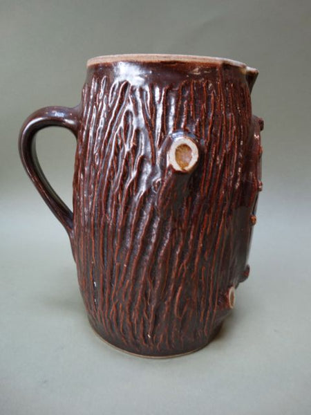 19th Century Rustic Tree Trunk and Horse Shoe “Good Luck” Pitcher
