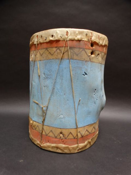 Pueblo Indian Light Blue Drum