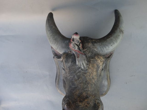 Asian Terracotta Water Buffalo Head
