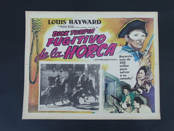 THE LADY AND THE BANDIT (Dick Turpin Fugitivo de la Horca) Lobby Card 1951