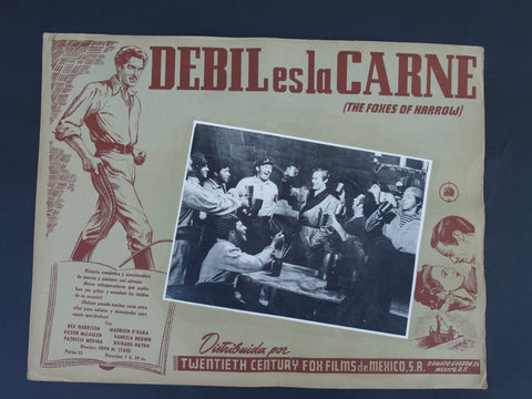 THE FOXES OF HARROW (El Debil es la Carne) Lobby Card 1947