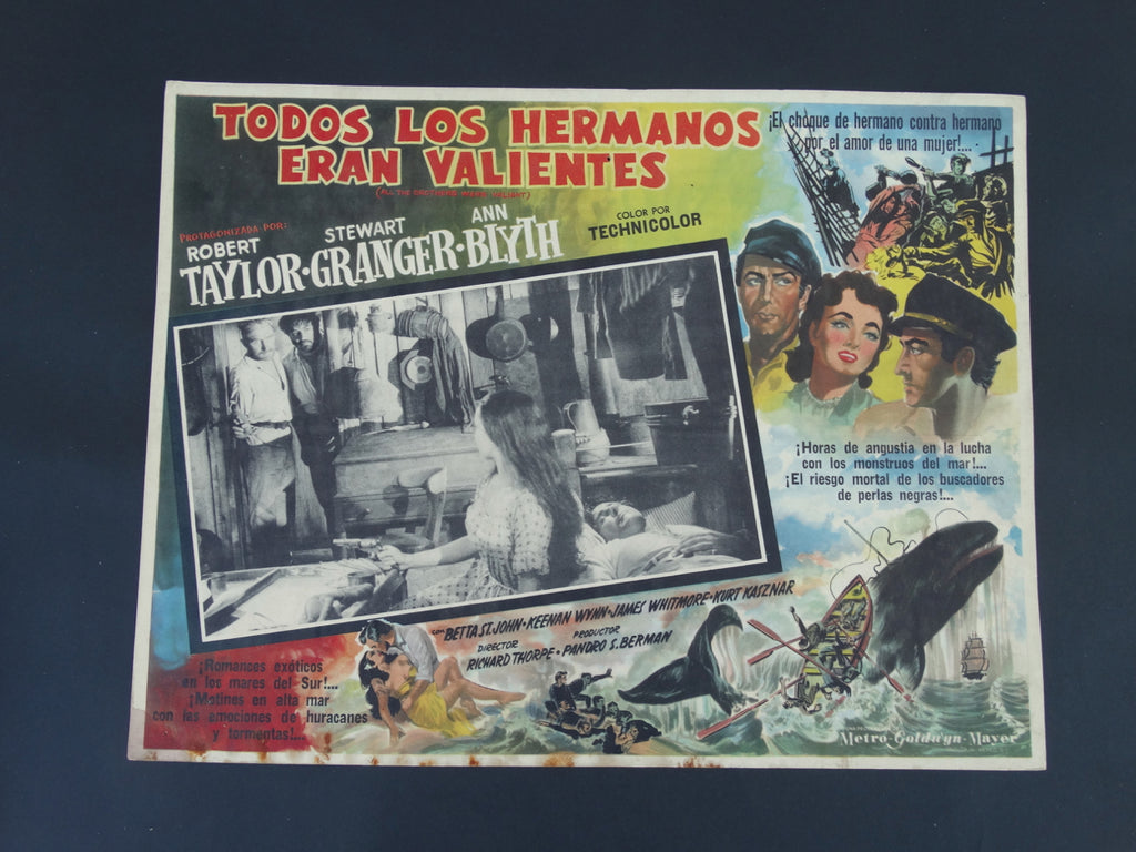 ALL THE BROTHERS WERE VALIANT(Todos los Hermanos) Lobby Card 1953