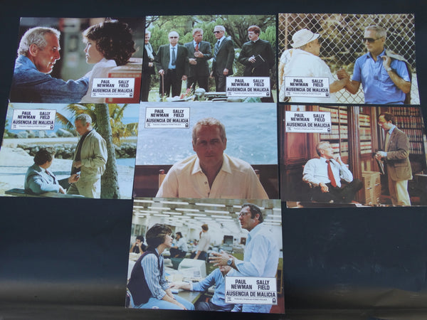 ABSENCE OF MALICE (Ausencia de Malicia) 1981 Set of 8 Lobby Cards 1981