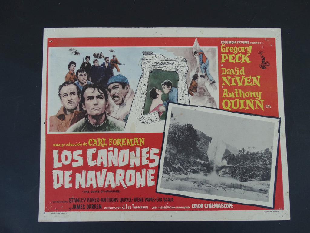 THE GUNS OF NAVARONE (Los Cañones de Navarone) 1961 LOBBY CARD