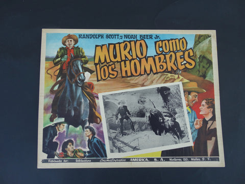 THE DOOLINS OF OKLAHOMAH (Murio Como Los Hombres) Lobby Card 1949