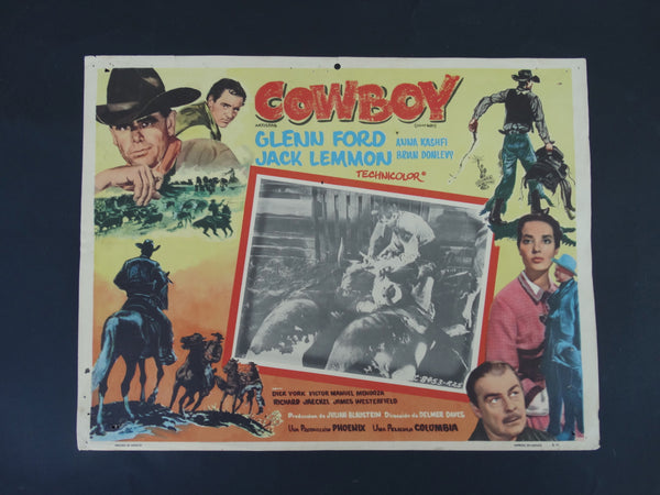 COWBOY 1958 Lobby Card for Mexican Market