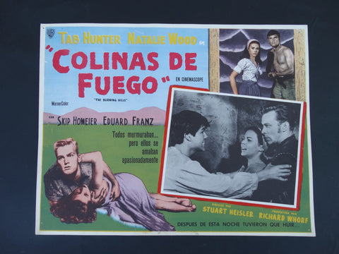 THE BURNING HILLS (Colinas de Fuego) 1956 Lobby Card