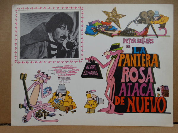 THE PINK PANTHER STRIKES AGAIN (Pantera Rosa Ataca de Nuevo) 3 Lobby Cards 1976