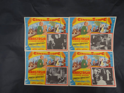 ANASTASIA (Anastasia La Princesa Vagabunda) 4 Lobby Cards 1956