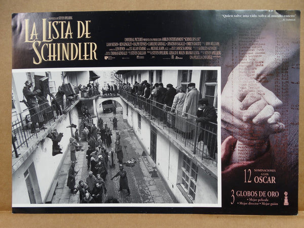 SCHINDLER'S LIST (La Lista De Schindler) 4 Lobby Cards 1993