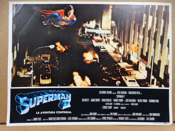 SUPERMAN II (Superman II La Adventura Continua) Lobby Card 1980