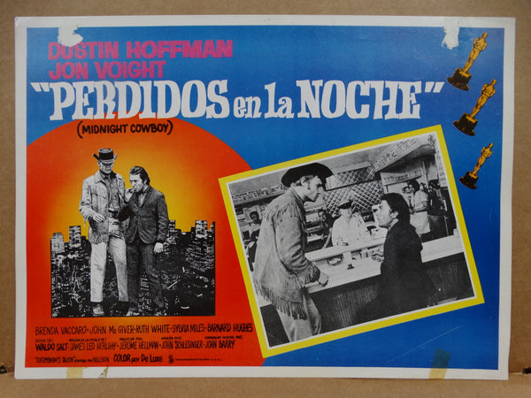 MIDNIGHT COWBOY (Perdidos en la Noche) 3 Lobby Cards 1969