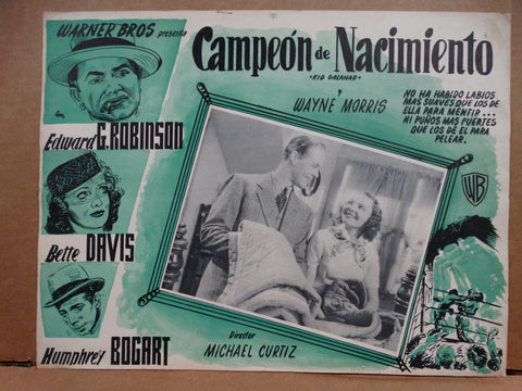 KID GALAHAD (Campeon de Nacimiento) Lobby Card 1937