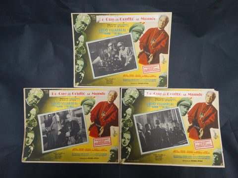 THE CARDINAL (Lo Que Se Oculto Al Mundo)  3 Lobby Cards 1952