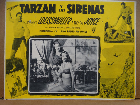 TARZAN & THE MERMAIDS (Tarzan y las Sirenas)  1948 Lobby Card