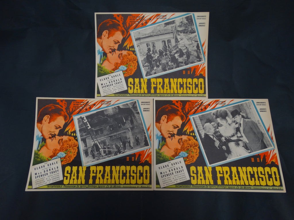San Francisco (San Francisco) Lobby Cards, Set of 3