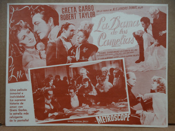 Camille 1936 (La Dama de las Camelias) Lobby Cards, Set of 8