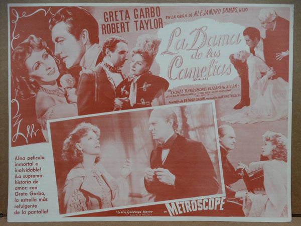 Camille 1936 (La Dama de las Camelias) Lobby Cards, Set of 8