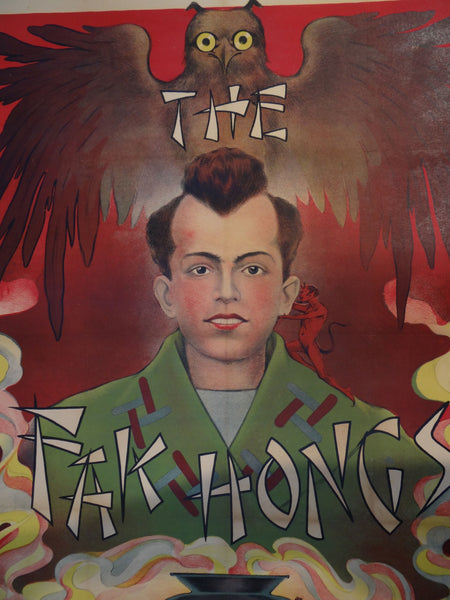 The Fak Hongs --  Original Magician poster With Wise Owl.