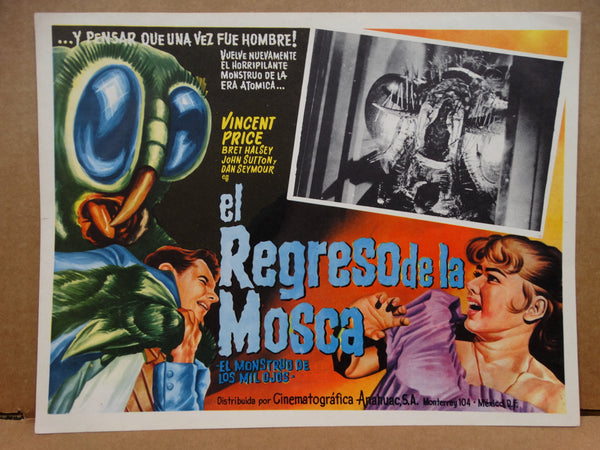 RETURN OF THE FLY 1959 (El Regreso De La Mosca) Lobby Card