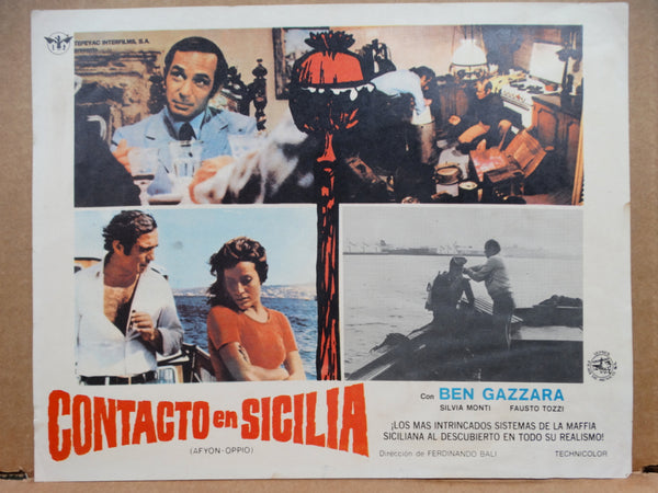 The Sicilian Connection (Contacto en Sicilia) 1972 Lobby Cards - Set of 2