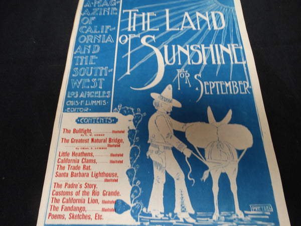 Land of Sunshine Poster: Man with Donkey