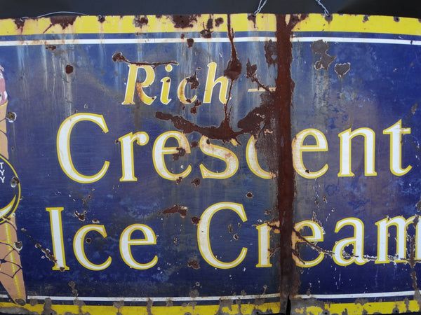 Crescent Factory Ice Cream Porcelain Enamel Sign AP1191