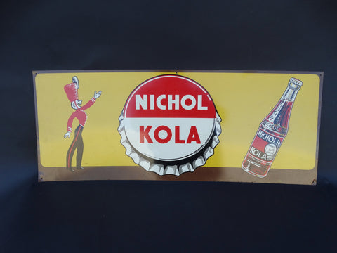 Vintage Nichol Cola Horizontal Sign 1940s