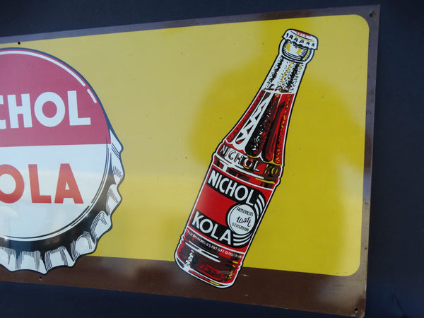 Vintage Nichol Cola Horizontal Sign 1940s