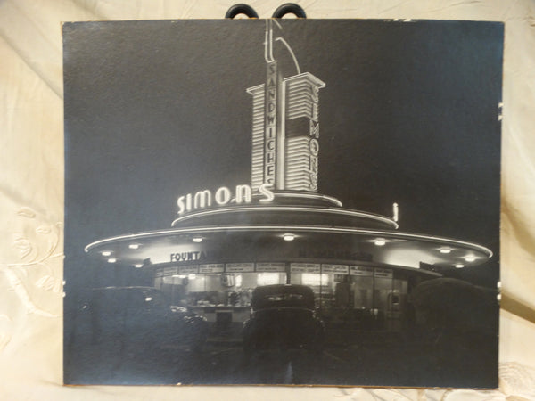 Simon's Sandwiches Black and White Photo 1944