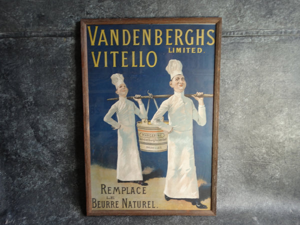 Vandenberghs Vitello Limited Margarine Advertising Poster c 1905