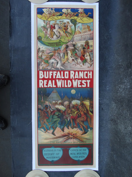 Buffalo Ranch Real Wild West Show Poster AP1212