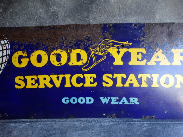 Goodyear Service Station Porcelain Enamel Sign 1920s AP1229