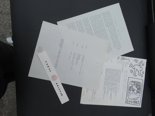 Rare Keith Haring Stamp / DV8 Press Release - AP1234