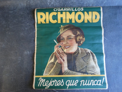 Mexican Richmond Cigarette Poster 1933 AP1254