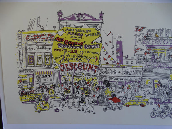 Red Grooms City Scene - Discount Store - c 1971 Serigraph AP1256