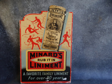 Minard's Liniment Advertising Store Display 1940s AP1258