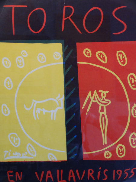 Picasso Offset Color Lithograph Poster- Toros En Vallauris 1955 - AP1290