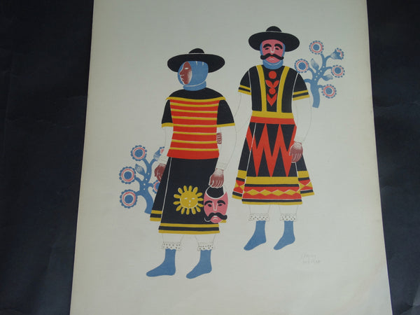 Carlos Mérida Carnival in Mexico Color Edition 49 Lithograph #1 AP1298