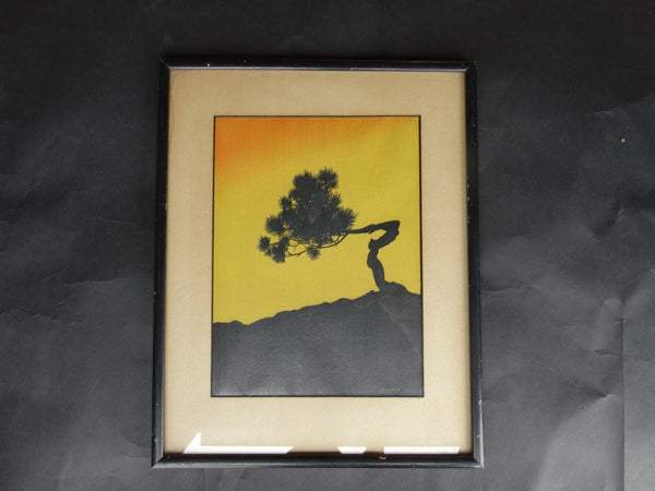 Desert Pine Sunrise - Sid Martin Color Serigraph circa 1930s AP1301