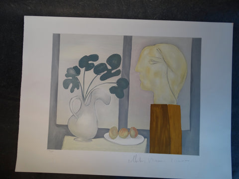 Marina Picasso Edition, Lithograph from Pablo Picasso original -  Still Life with Pitcher, Fruit & Female Bust AP1310