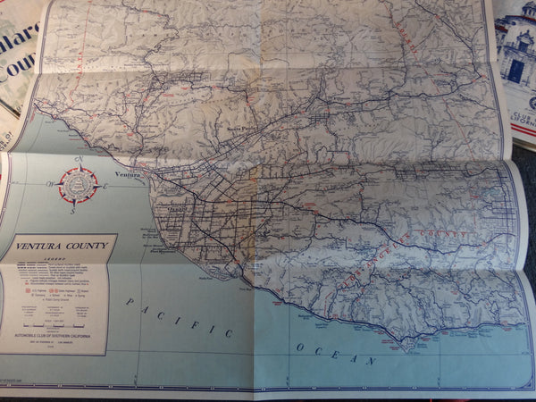 Automobile Club of Southern California Box of County Maps 1943 - 1947 AP1311