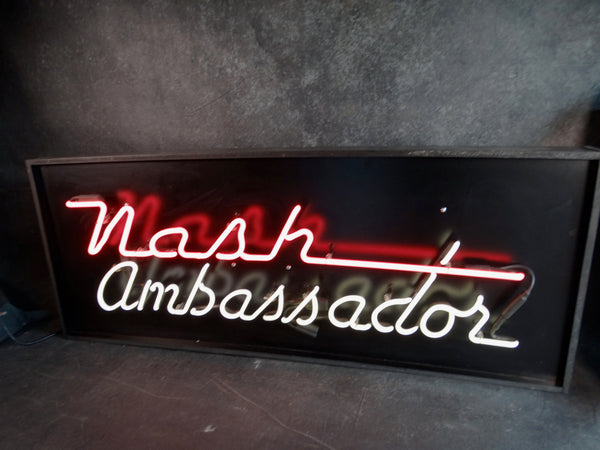 Nash Ambassador Original Neon Sign in Custom Mount 1953-55 AP1312