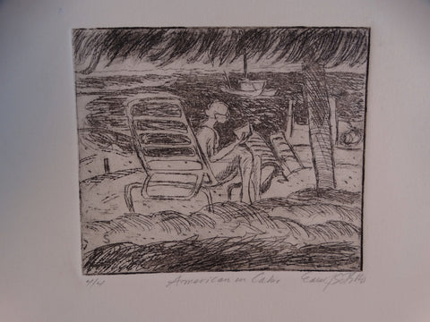 Edward Sotello - American in Cabo  -  Etching AP1337